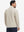 Ultra-Soft Brushed Fleece Lining Quarter Zip Sweatshirt in light khaki, back upper body view