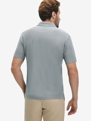 Moisture Wicking Heather Chest Pocket Golf Shirts