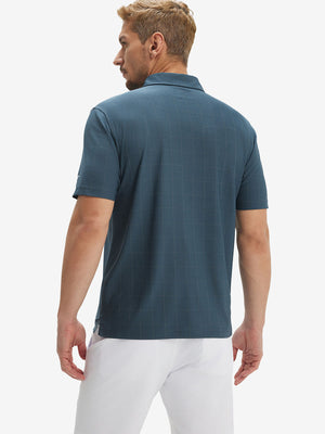 Performance Reflective Checked Collar Golf Shirt