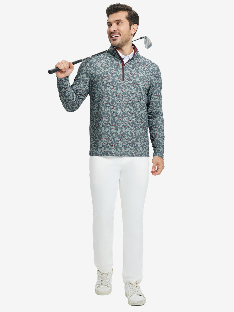 Full Print Quarter Zip Pullover