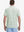 Back view of model in Olive Green Beryl Green Performance Stripe Golf Shirt