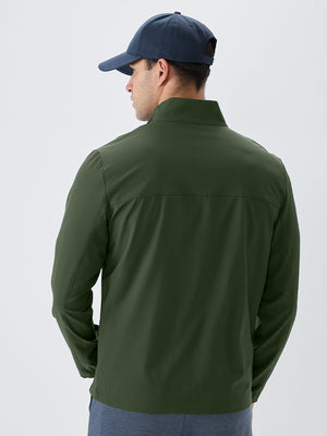Full Zip Stand Collar Lightweight Windbreaker Jacket