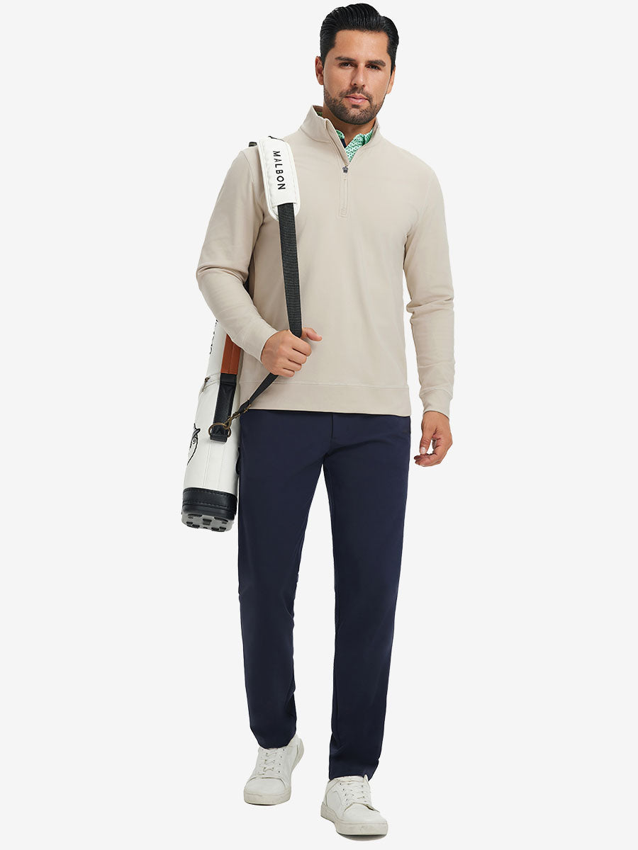 Ultra-Soft Brushed Fleece Lining Quarter zip Sweatshirt