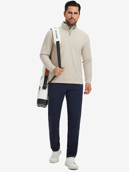 Ultra-Soft Brushed Fleece Lining Quarter zip Sweatshirt