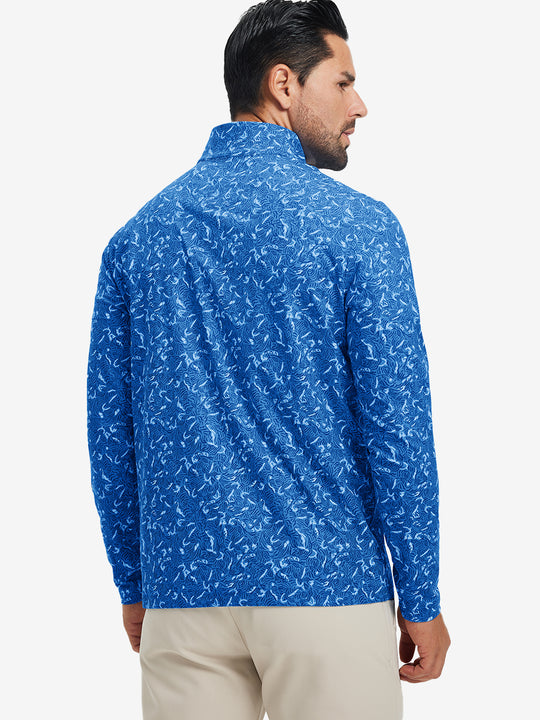 Full Print Lightweight Quarter Zip Pullover
