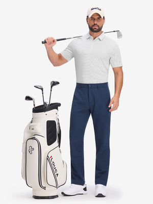 Comfy Breathable Pin-Stripe Golf Polos