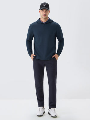 Texture Pullover Hoodie with Pockets