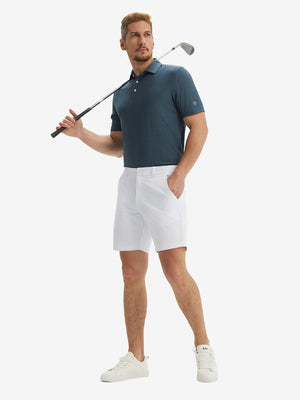 Performance Reflective Checked Collar Golf Shirt