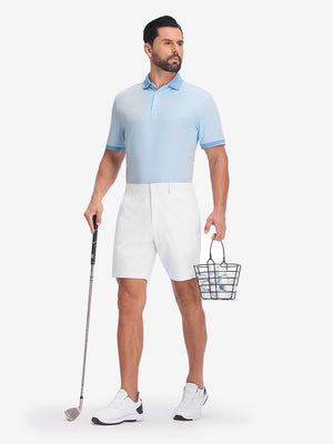 Moisture Wicking Jacquard Golf Shirts