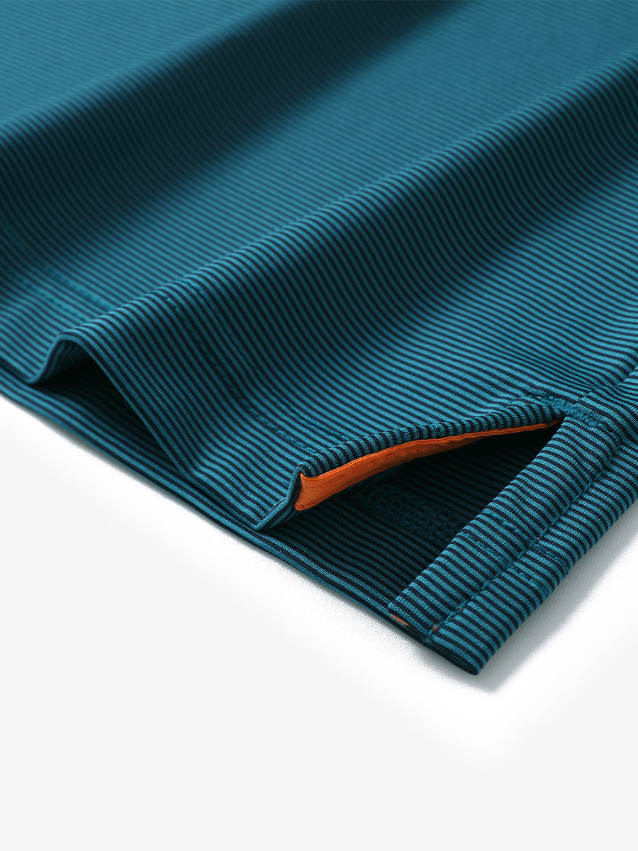 Long Sleeve Pinstripe Jersey Polo