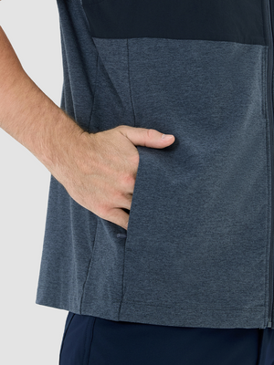 Color Block Lightweight Full Zip Vests