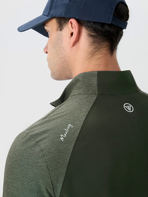 Color Block Moisture Wicking Half Zip Pullover