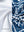 Fabric close-up of trendy print fleece hoodies, plush texture with warm dark blue snowflake feel