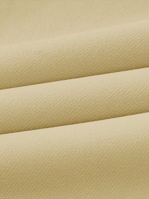 Close-up of wrinkle-resistant, sun-protective fabric on water-resistant golf stretch nylon pants in khaki.