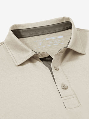 Performance Heather Contrast Collar Polo Shirts
