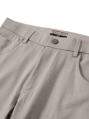 Textured Proflex Chino Pants With 5 Pockets