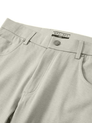 Textured Proflex Chino Pants With 5 Pockets