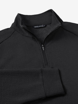 Heather Textured Quarter Zip Pullover