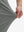 Detail view of pants elasticity on iron grey flat front golf joggers pants with belt loops