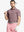 Front half-body shot of model holding golf club wearing Ventilated Heather Jacquard Polo – DUSTY ROSE HEATHER