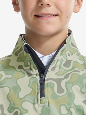 Youth Print Midlayer Q-Zip Pullover Sweatshirts