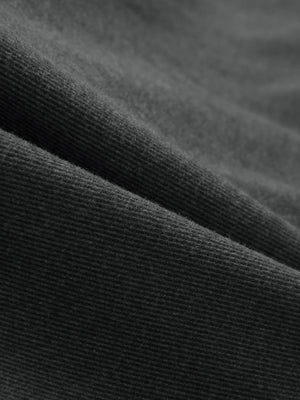 Heather Brushed Rib Knit Crewneck Sweatshirt