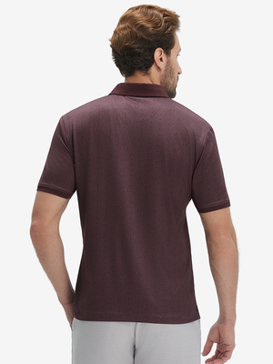 Stylish Full Print Contrast Collared Golf Polo Shirts