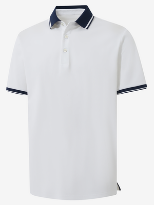 Dry Fit Short Sleeve Rib Collar & Cuff Polo Shirt