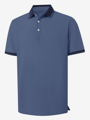 Dry Fit Short Sleeve Rib Collar & Cuff Polo Shirt