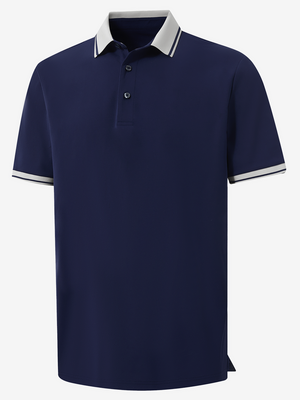 Dry Fit Short Sleeve Rib Collar & Cuff Polo Shirt