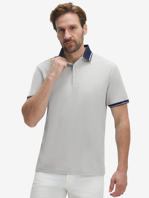 Dry Fit Short Sleeve Rib Collar & Cuff Polo Shirt