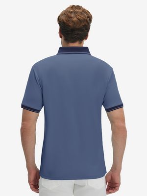 Dry Fit Short Sleeve Rib Collar & Cuff Polo Shirt
