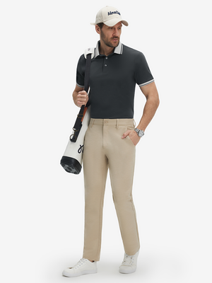 Dry Fit Short Sleeve Rib Collar & Cuff Polo Shirt