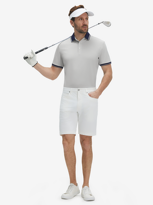 Dry Fit Short Sleeve Rib Collar & Cuff Polo Shirt