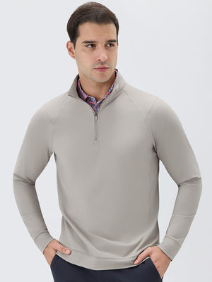 4 Way Stretch Nylon Brushed Quarter Zip Sweatshirts