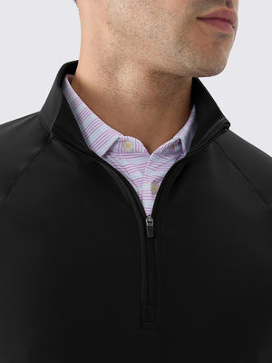 4 Way Stretch Nylon Brushed Quarter Zip Sweatshirts