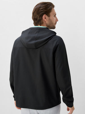 Water Resistant 1/4 Zip Hooded Pullover