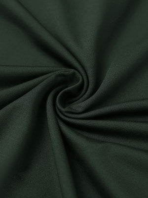 Close-up of olive green everyday solid jersey polo fabric showing soft knit texture and smooth surface.